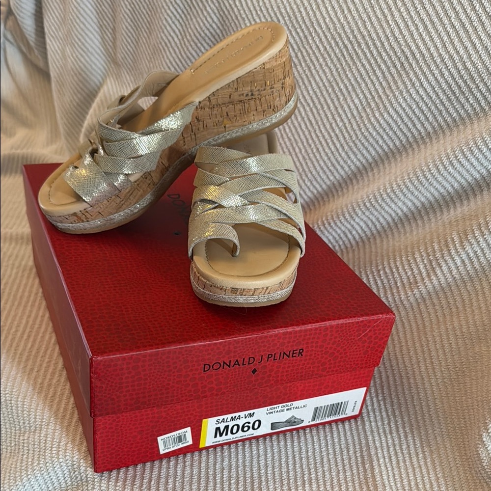 Donald J. Pliner Gold Sandals